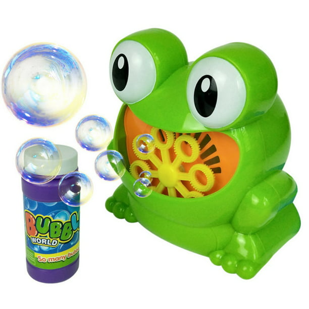Bubble Machine Hippo Bubble Blower Portable Bubble Toys with Bubble Solution